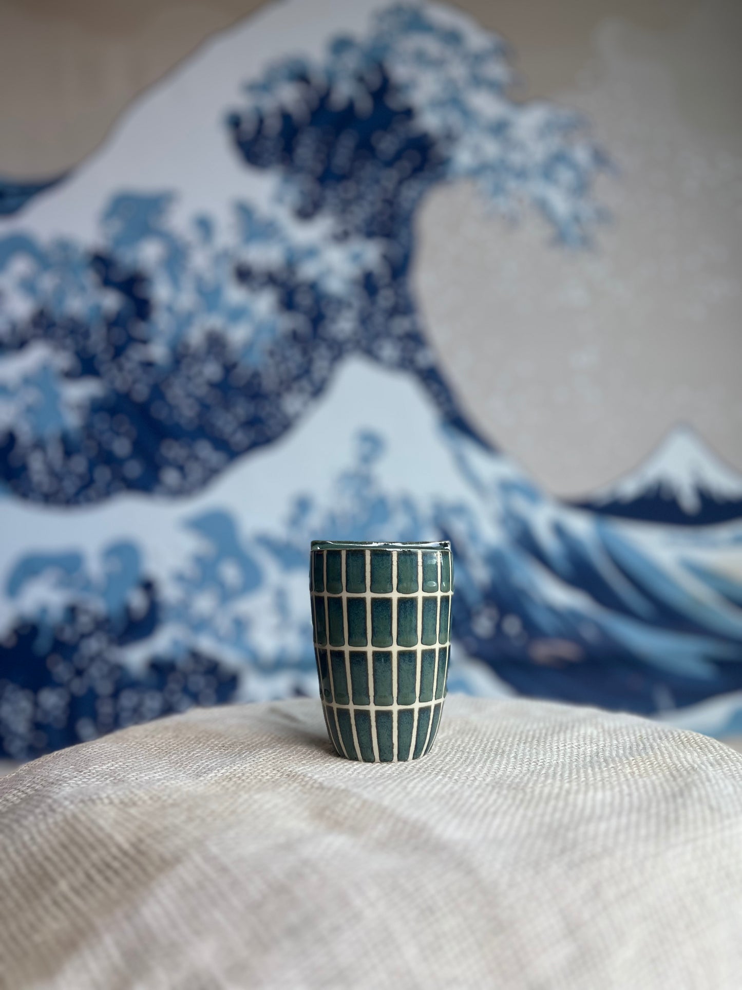 Green Tiles to-go mug | Small