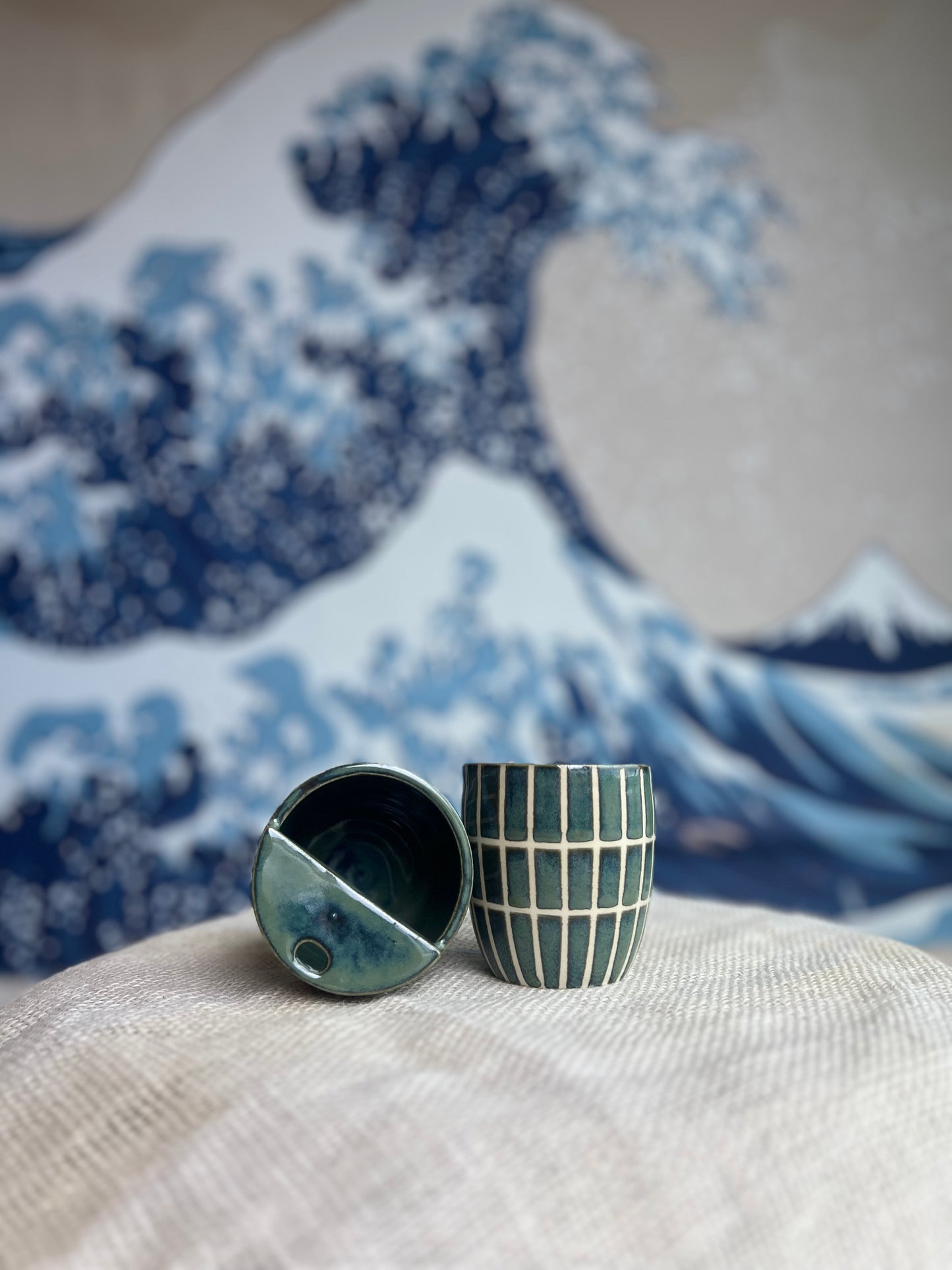 Green Tiles to-go mug | Mini