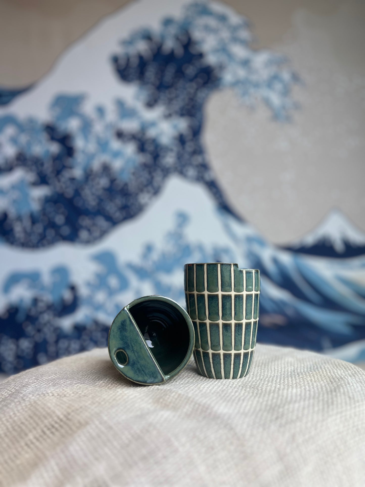 Green Tiles to-go mug | Small