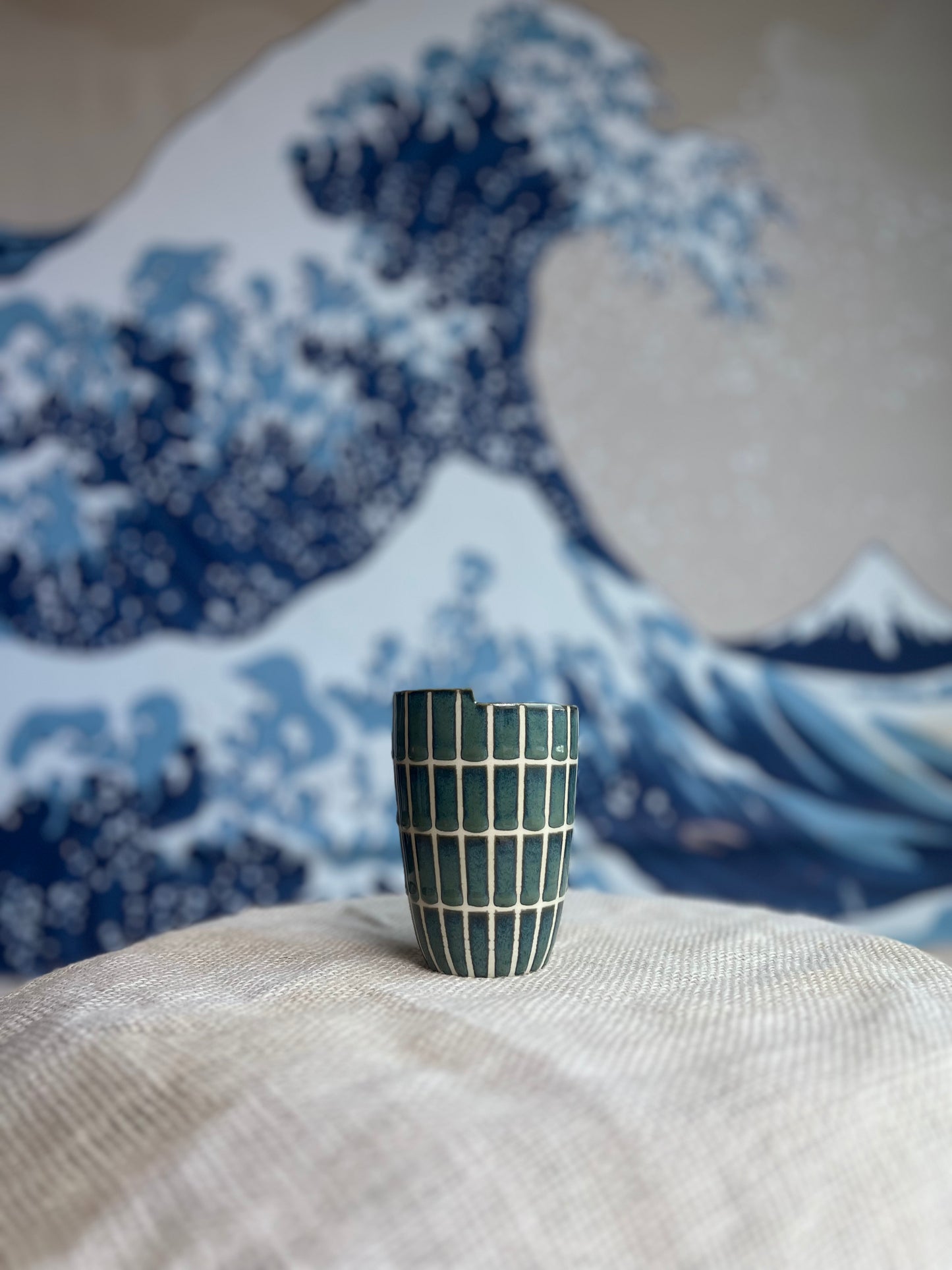 Green Tiles to-go mug | Small