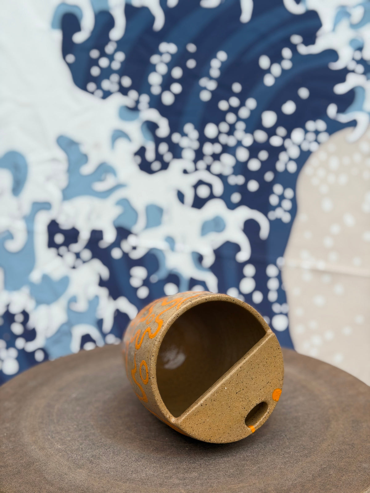 Orange Doodle to-go mug | Small