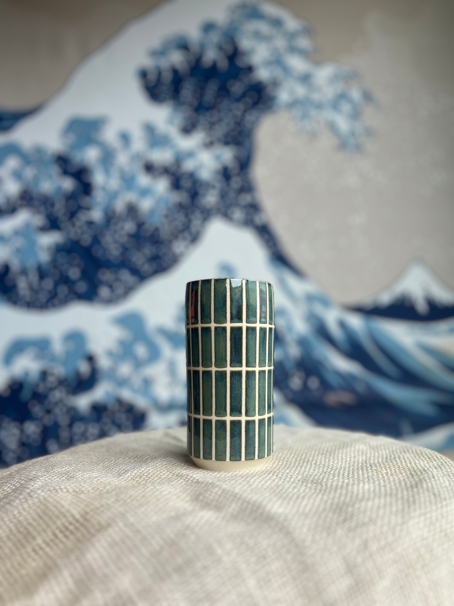 Green Tiles to-go mug | Tall