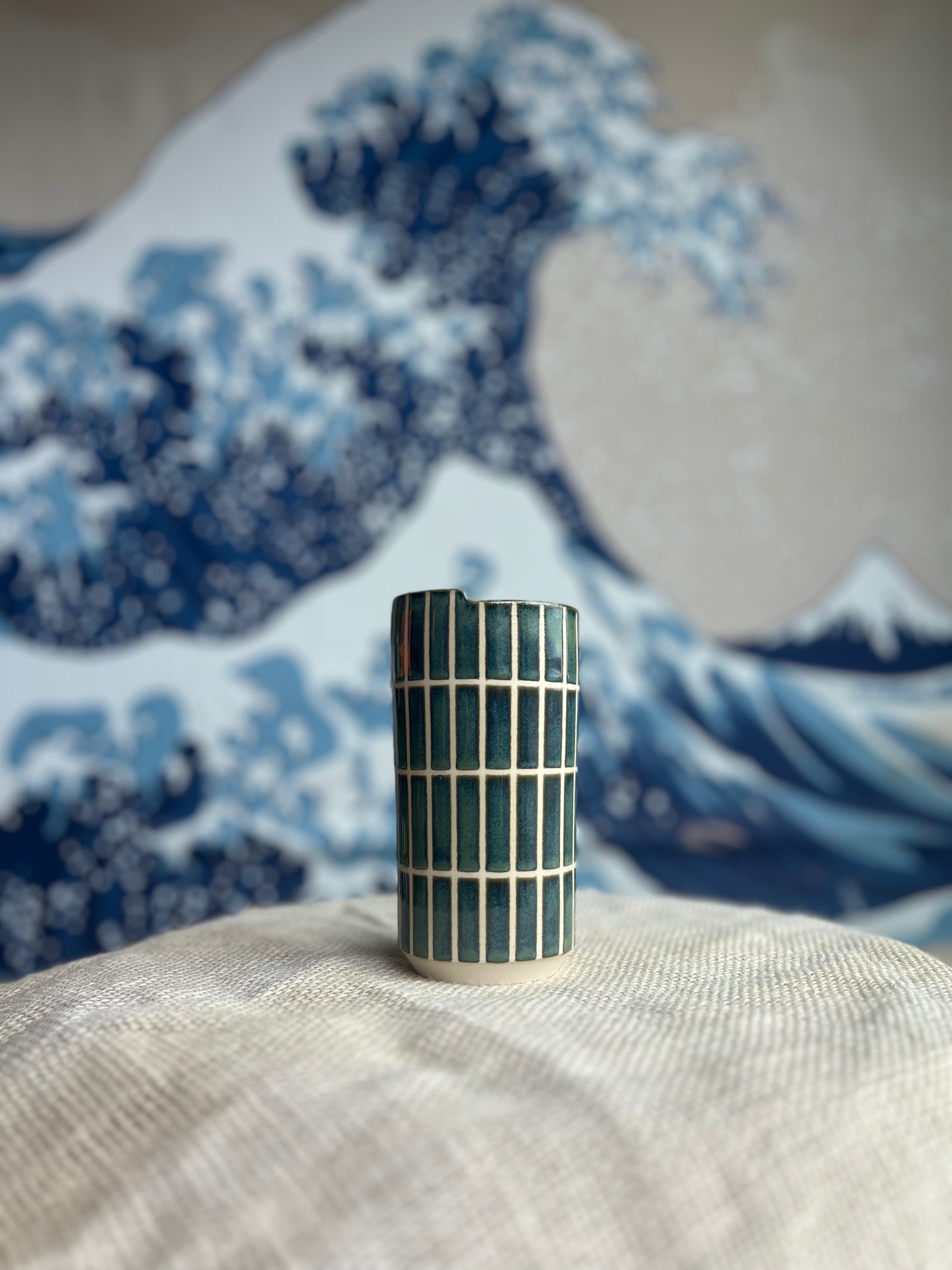 Green Tiles to-go mug | Tall