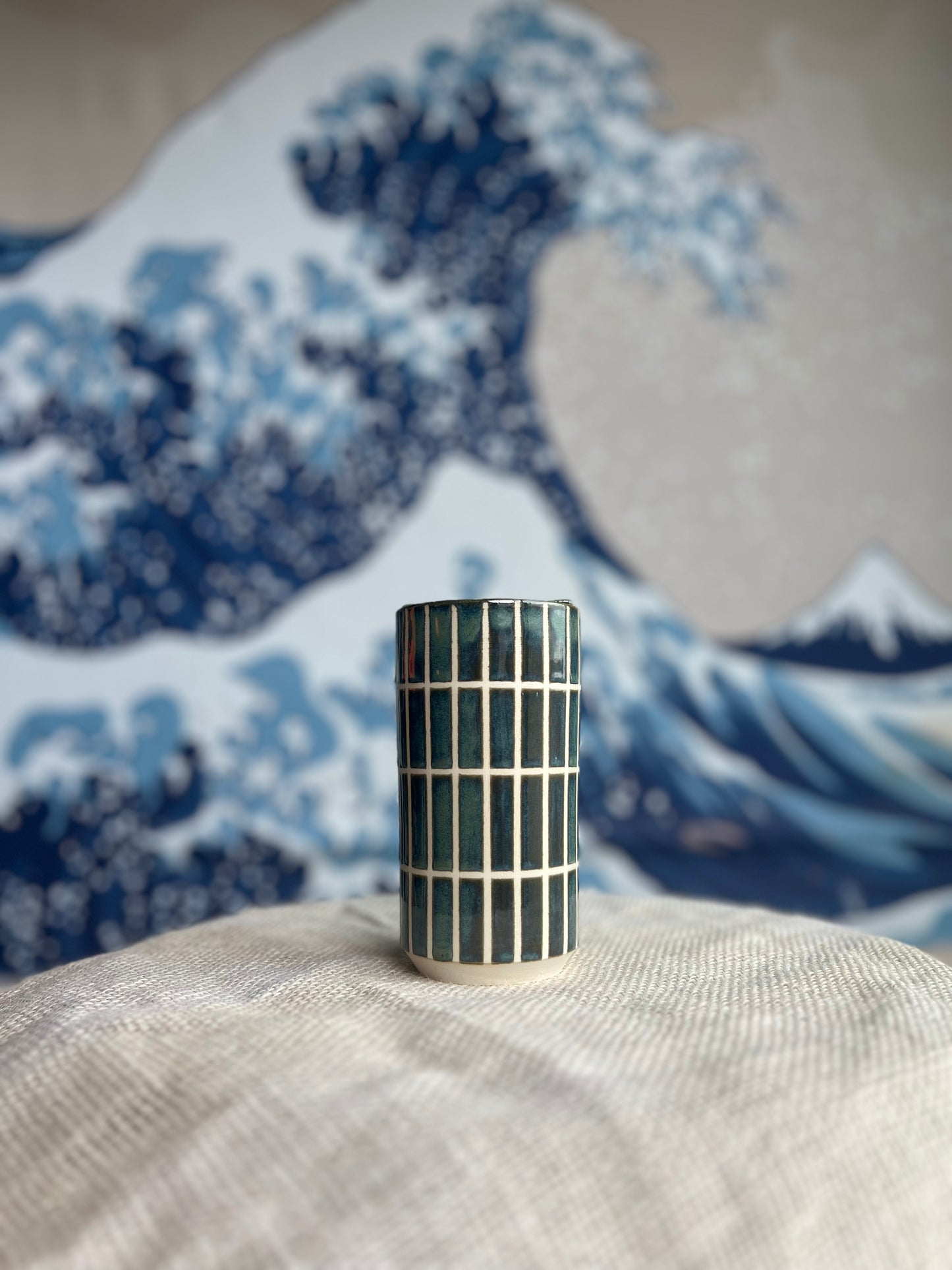 Green Tiles to-go mug | Tall