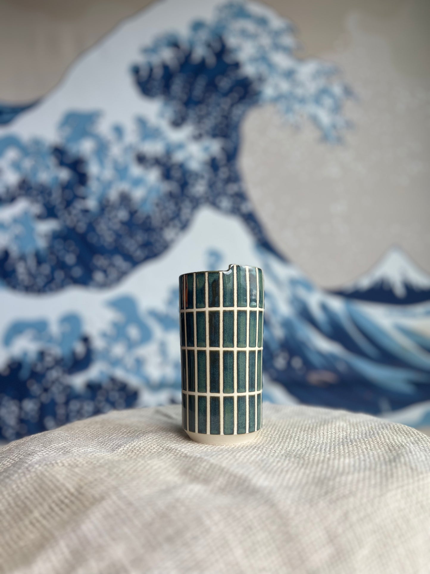 Green Tiles to-go mug | Tall