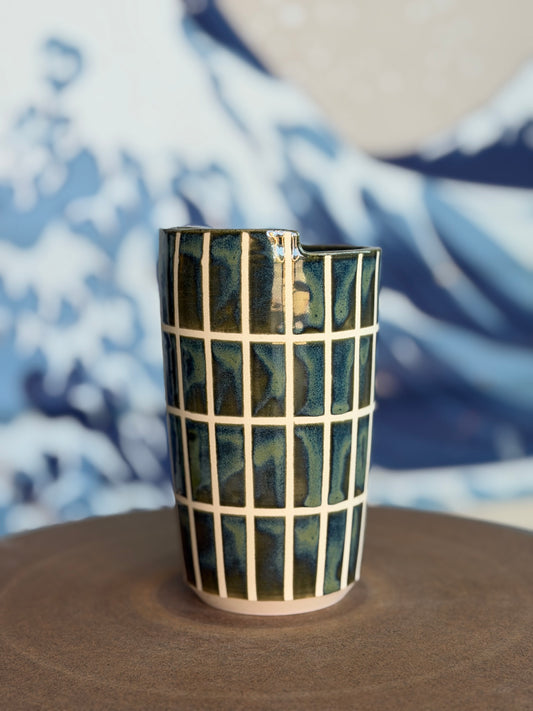 Green Tiles to-go mug | Tall