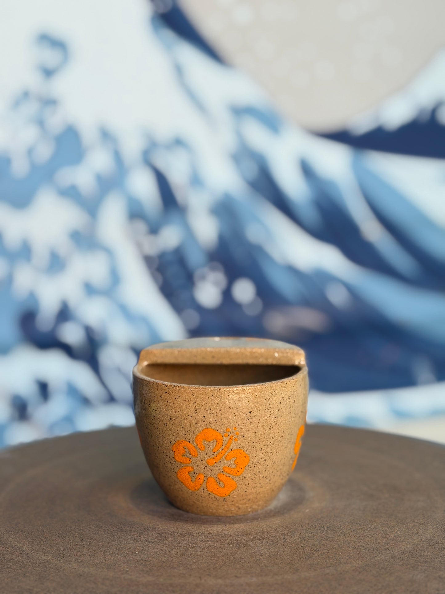 Orange Hibiscus to-go mug | Mini