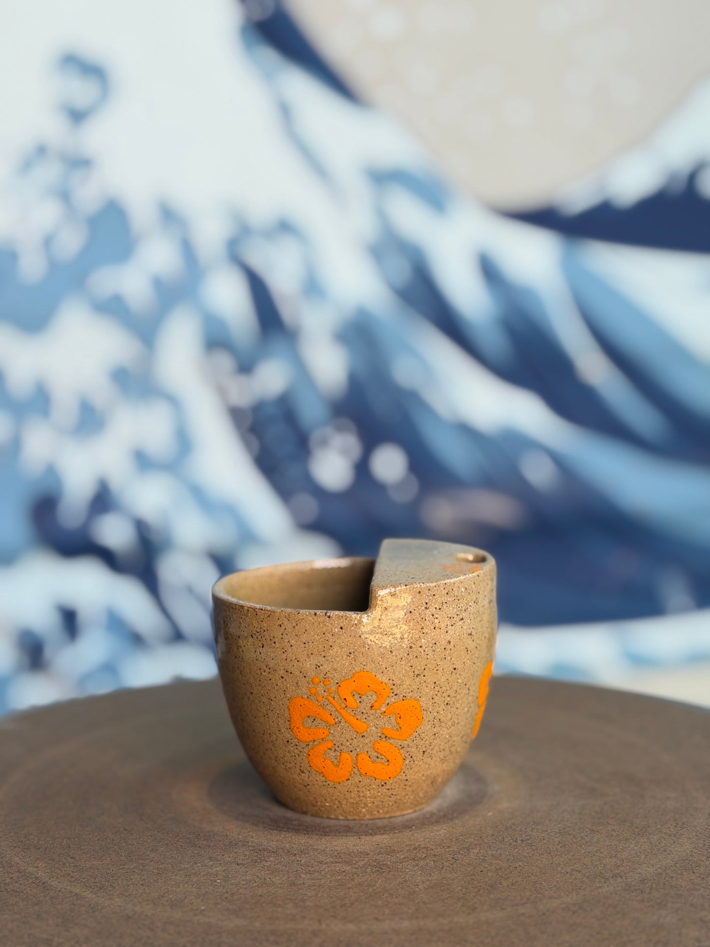 Orange Hibiscus to-go mug | Mini