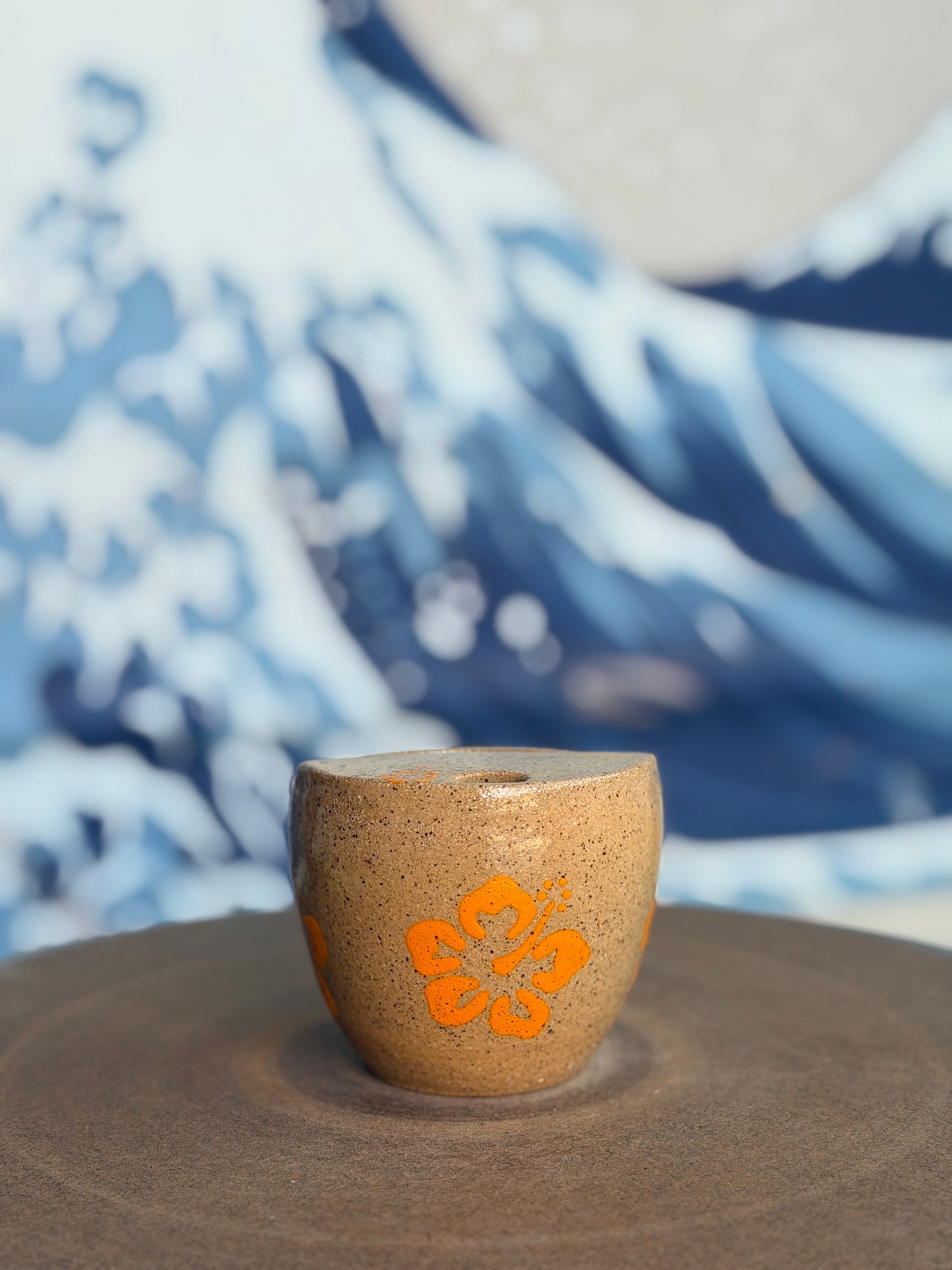 Orange Hibiscus to-go mug | Mini