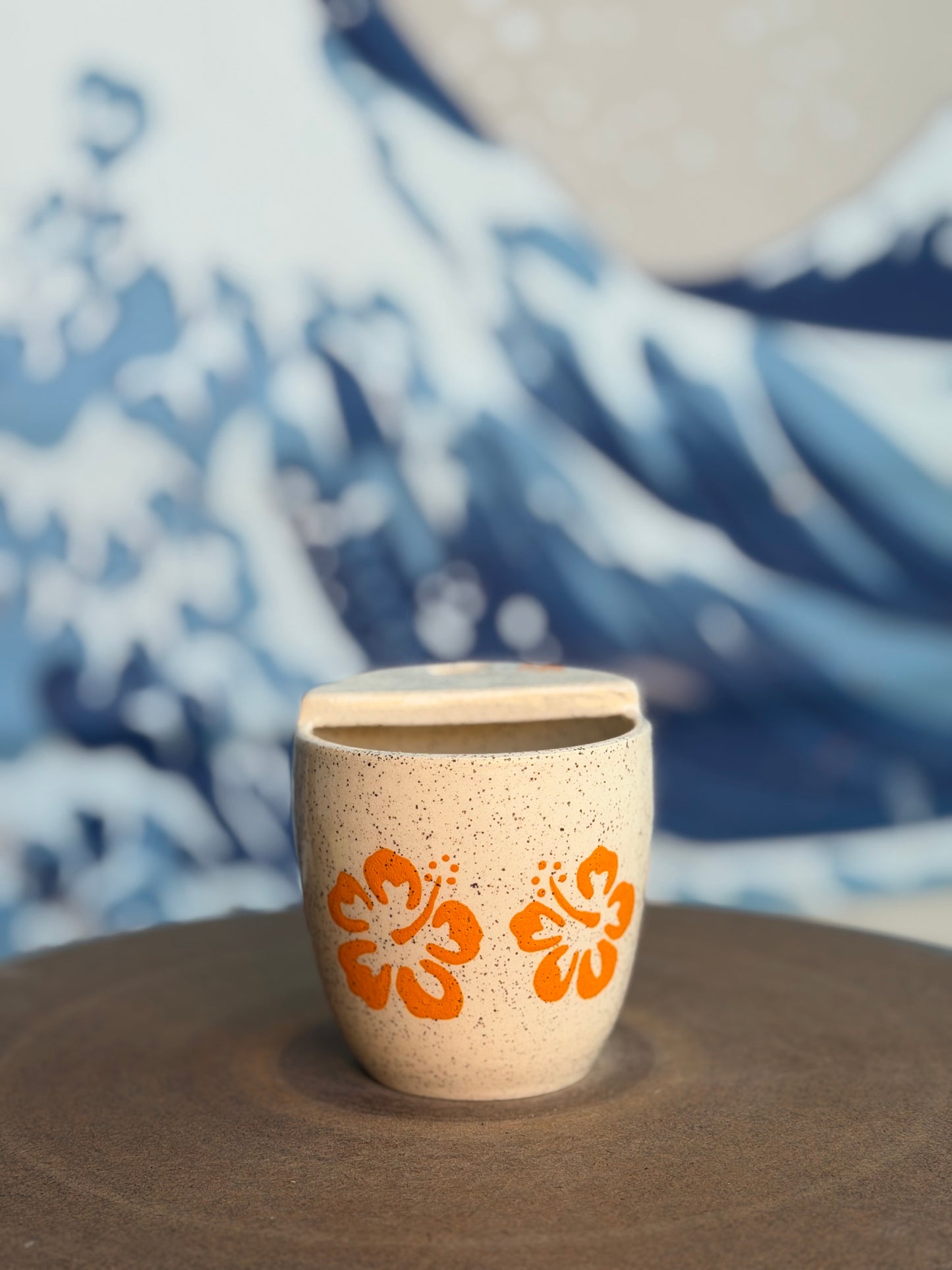 Orange Hibiscus to-go mug | Mini