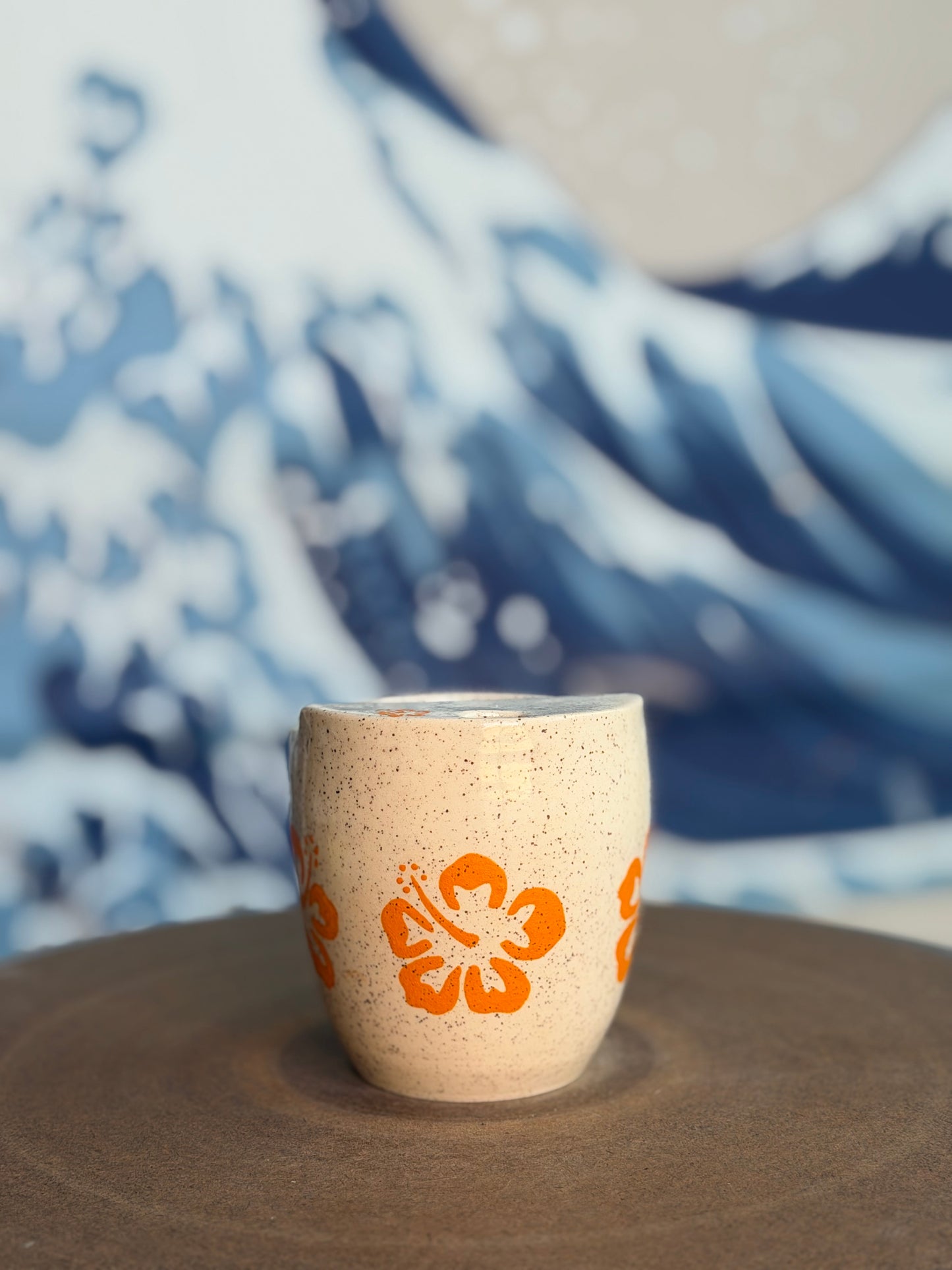 Orange Hibiscus to-go mug | Mini