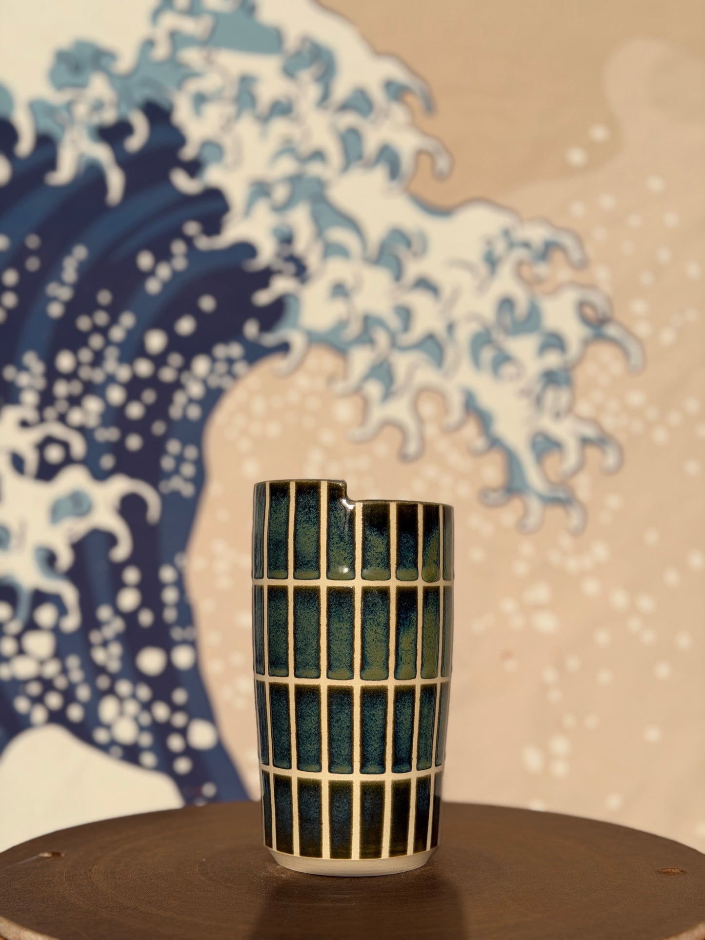 Green Tiles to-go mug | Tall
