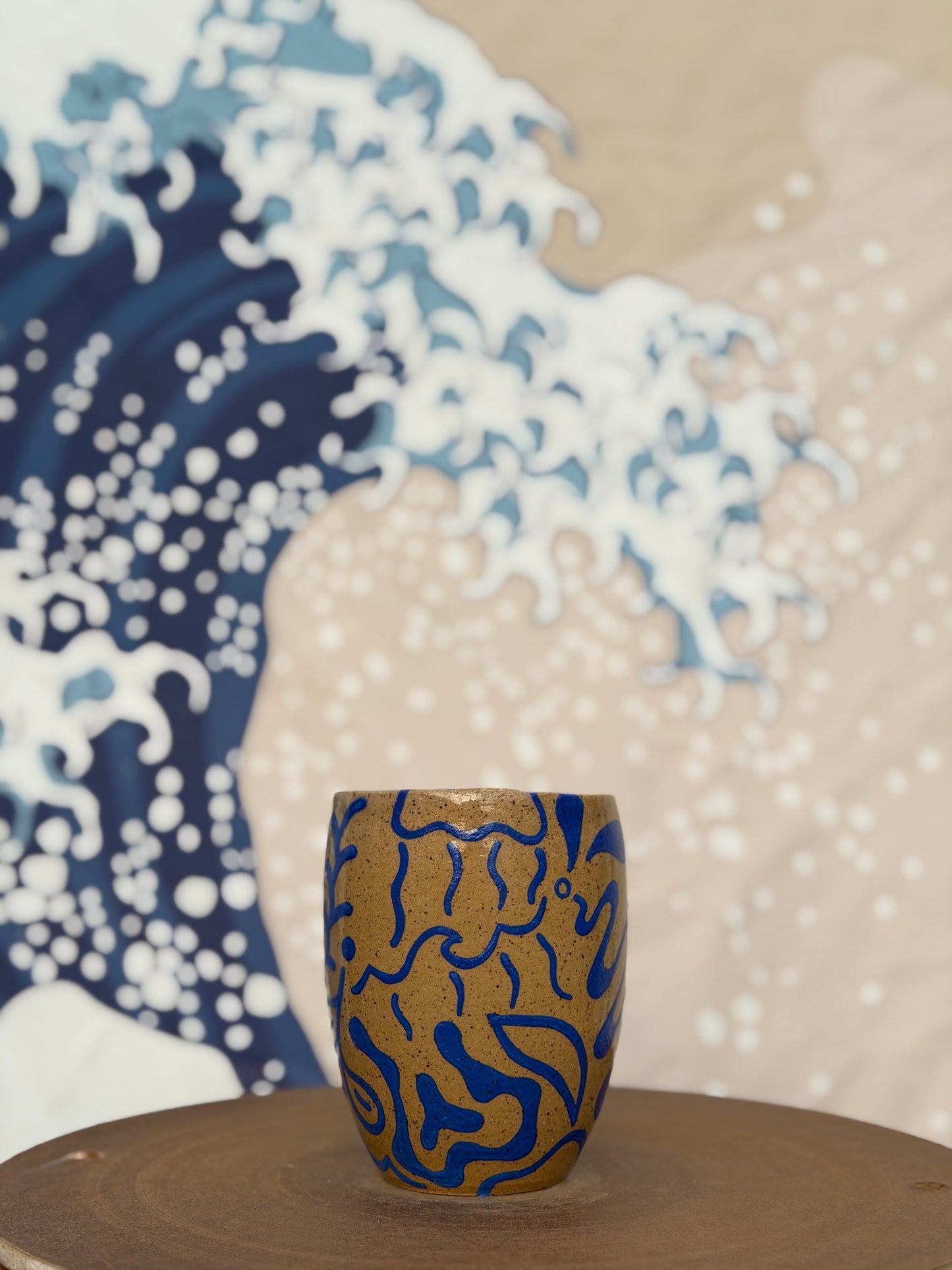 Blue Doodle to-go mug | Small