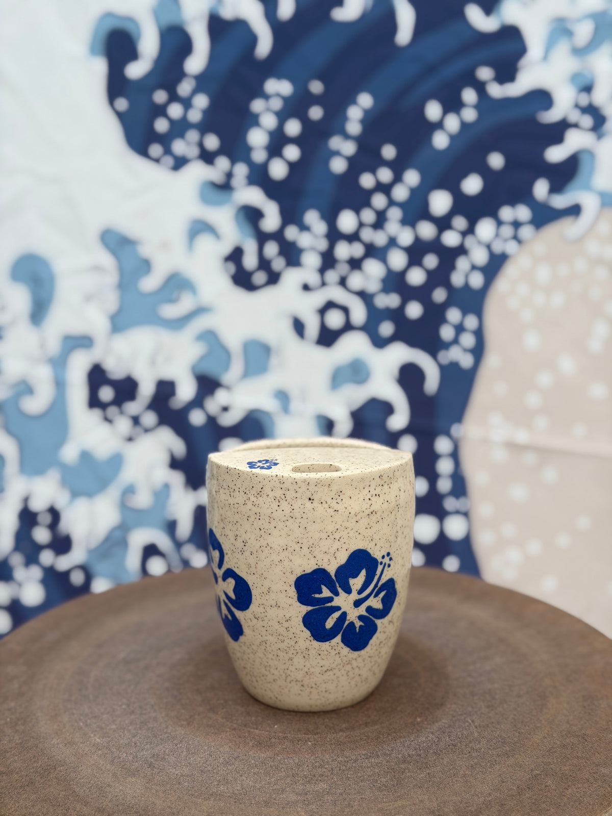 Blue Hibiscus to-go mug | Small