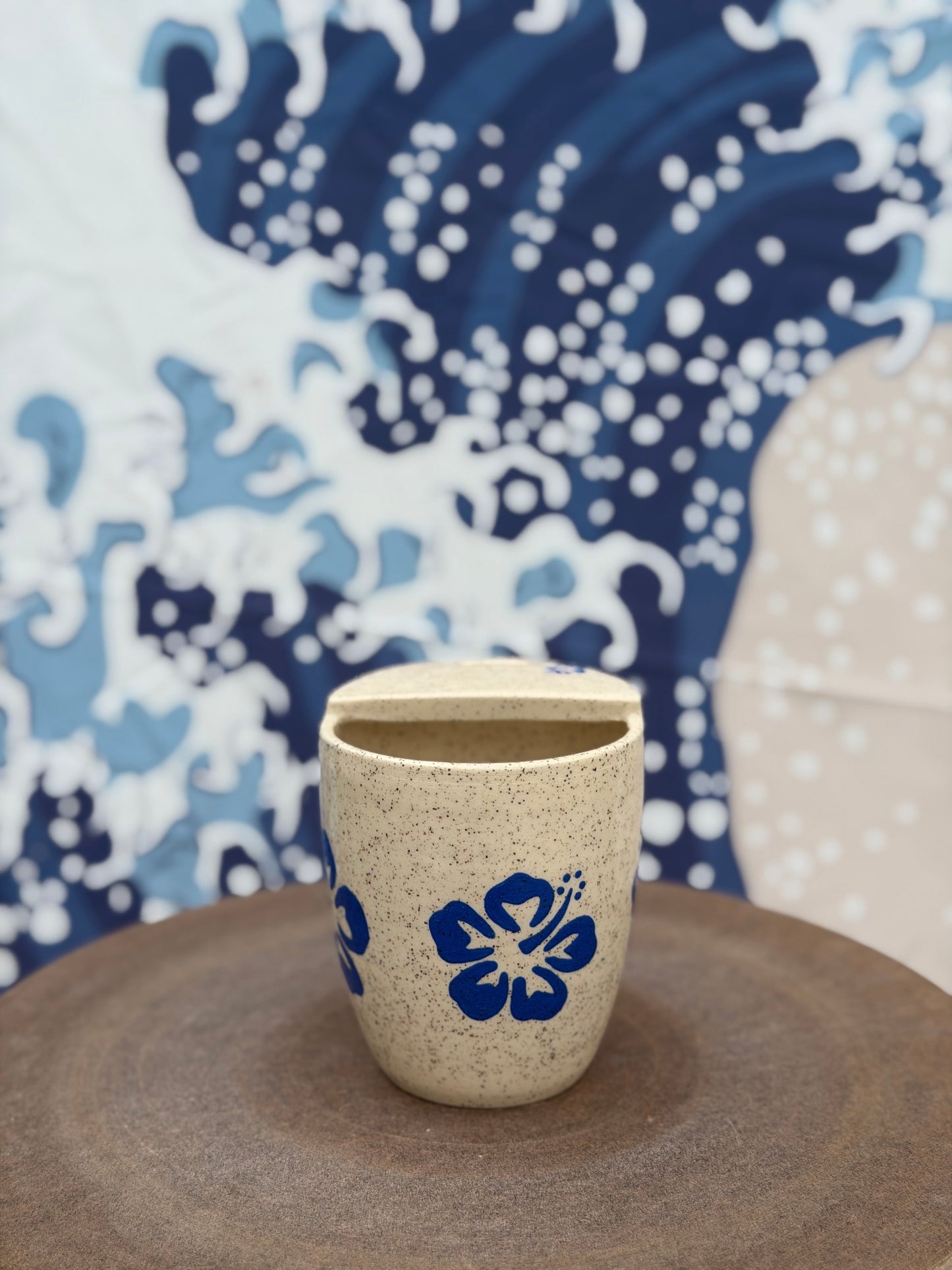 Blue Hibiscus to-go mug | Small