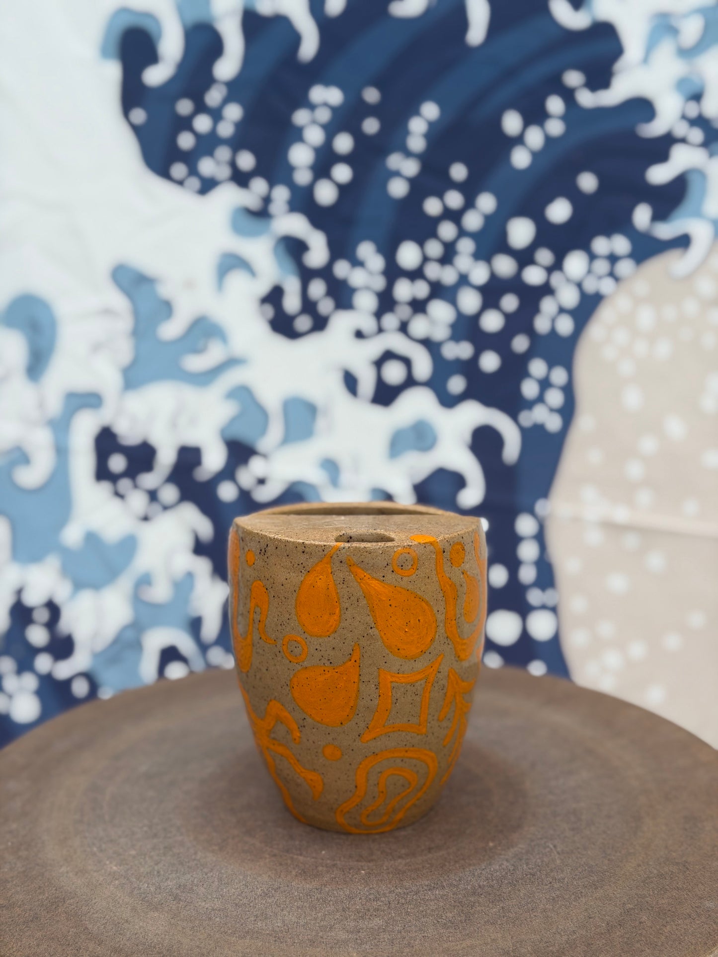 Orange Doodle to-go mug | Small