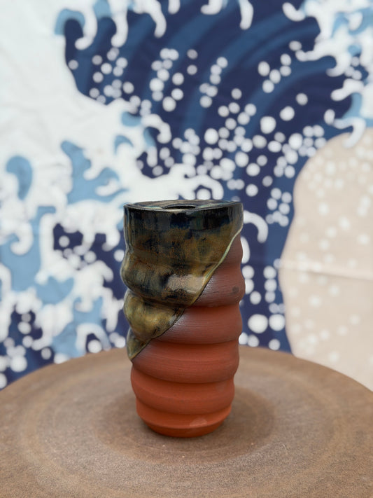 Red Swirl to-go mug | Tall