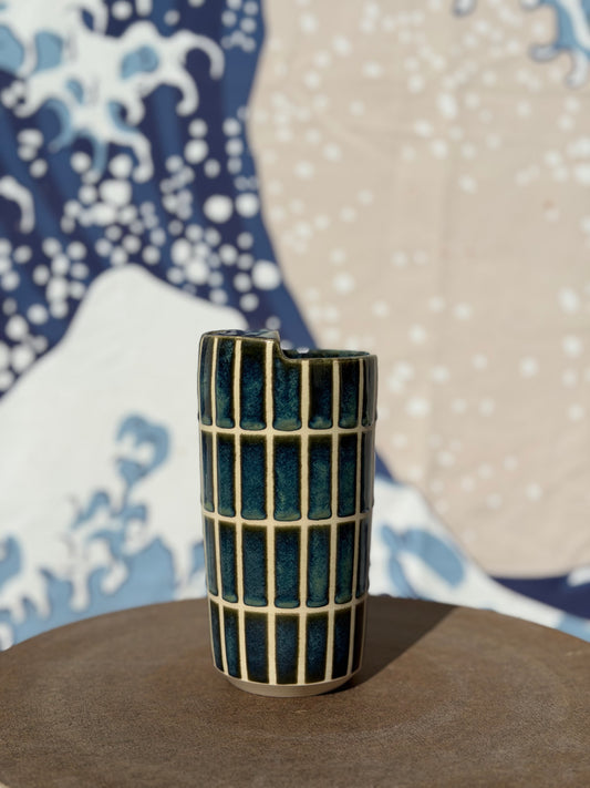 Green Tiles to-go mug | Tall
