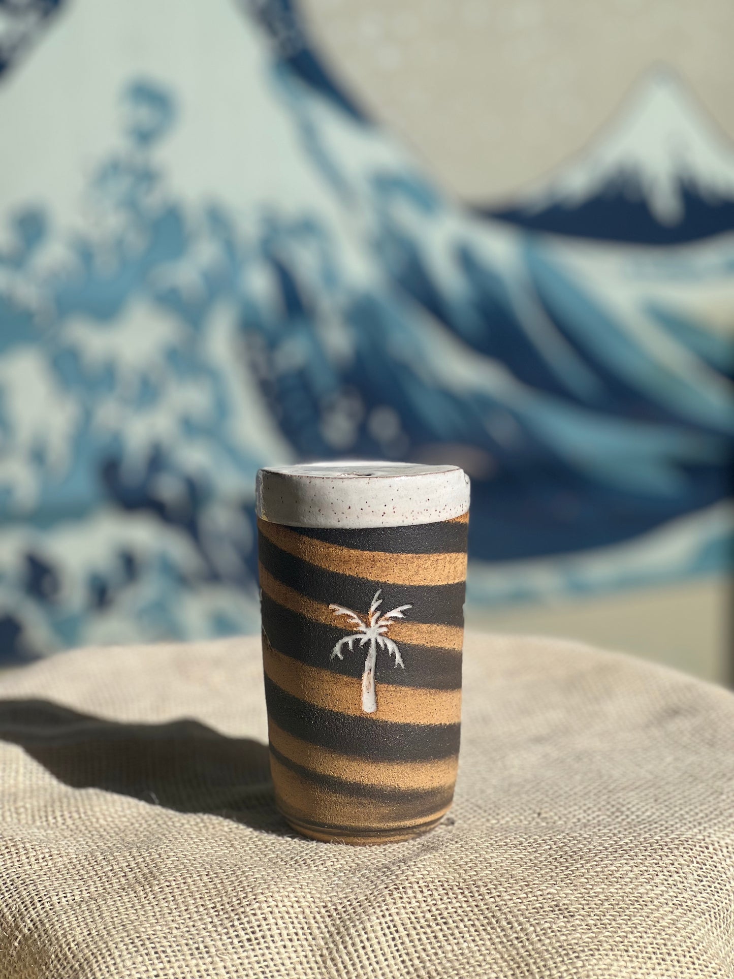 Spiral Palms to-go mug | Tall