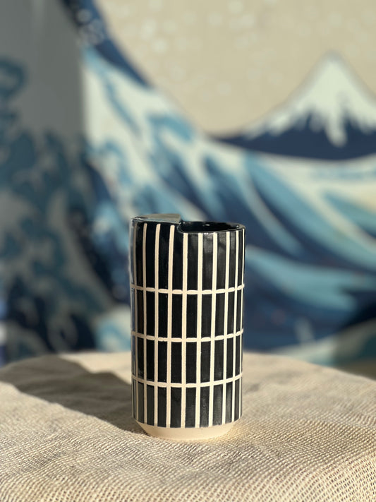 B&W Tiles to-go mug | Tall