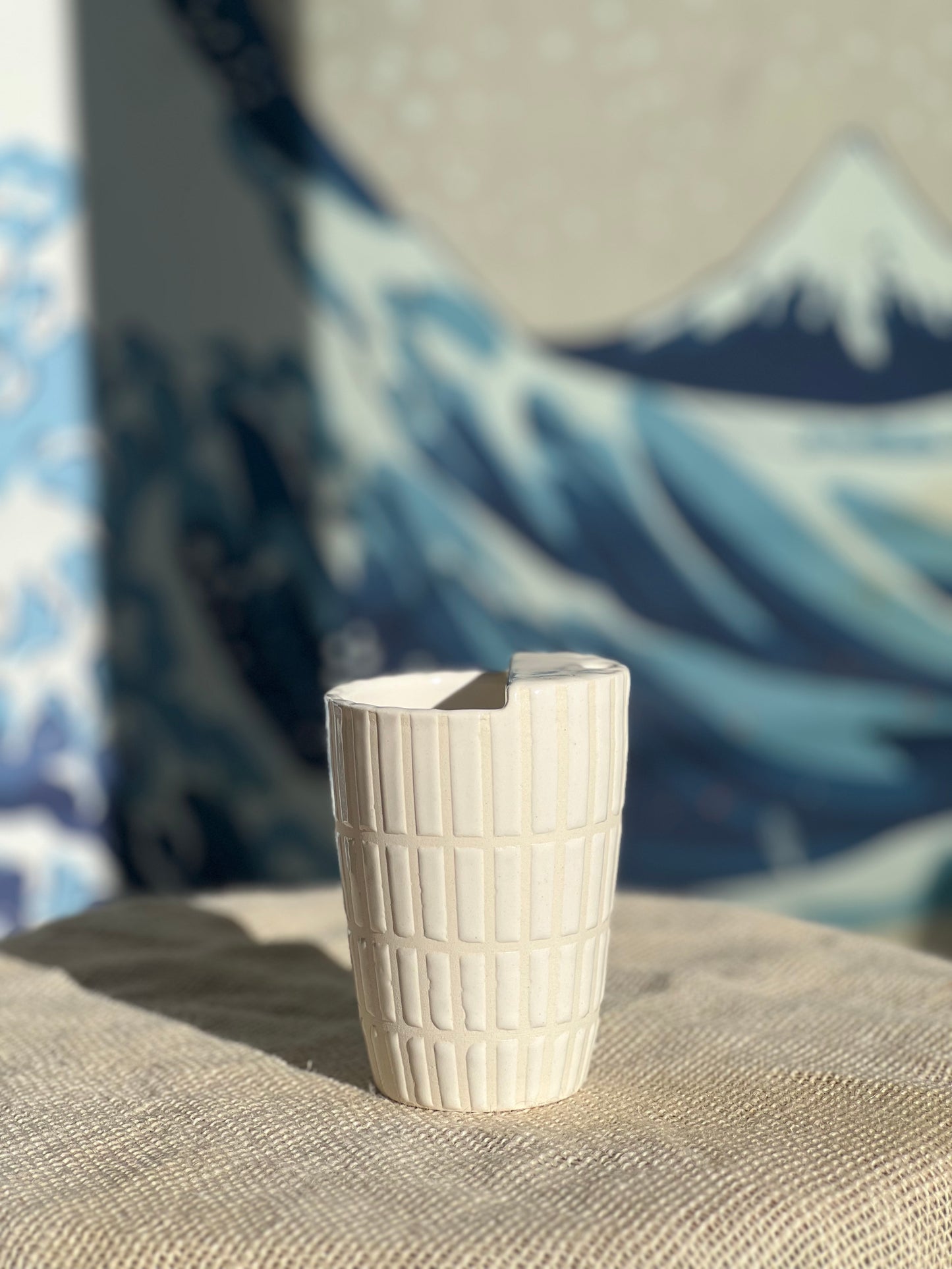 White Tiles to-go mug | Small